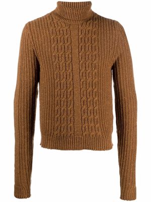 ETRO cable-knit wool jumper - Brown