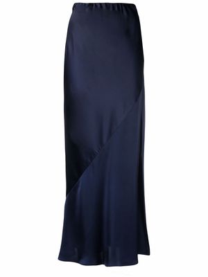 12 STOREEZ side slit maxi skirt - Blue