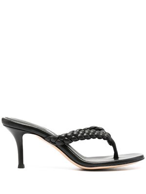 Gianvito Rossi braided thong sandals - Black