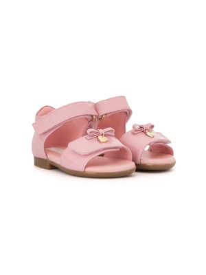 Dolce & Gabbana Kids t-strap bow sandals - Pink