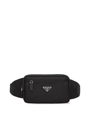 Prada logo-plaque belt bag - Black