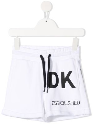 Dkny Kids logo-print cotton shorts - White