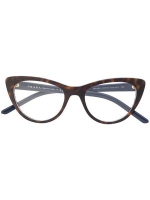 Prada Eyewear cat-eye frame glasses - Brown