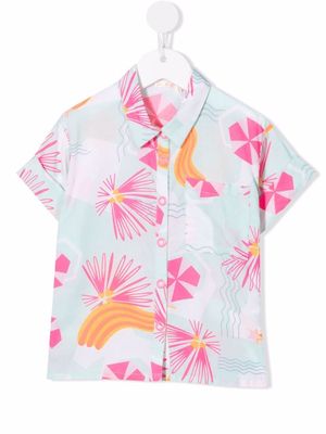 Billieblush geometric-print short-sleeve shirt - Pink