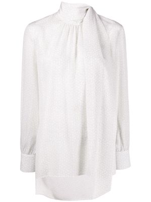 Fendi foulard collar blouse - White