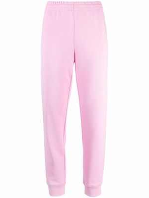 Moschino logo-print cotton track trousers - Pink