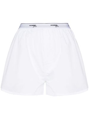 HommeGirls logo-tape detail boxer shorts - White