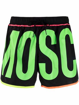Moschino logo-print swim shorts - Black