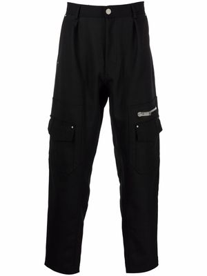 Les Hommes tapered cargo trousers - Black