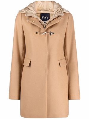 Fay hooded duffle coat - Neutrals