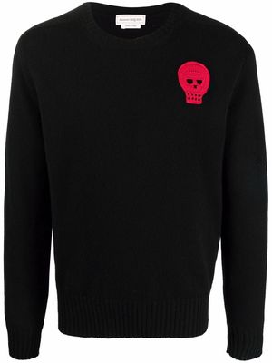 Alexander McQueen crochet-skull jumper - Black