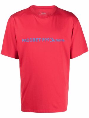 PACCBET logo-print T-shirt - Red