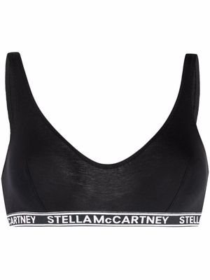 Stella McCartney logo-trim bralette - Black