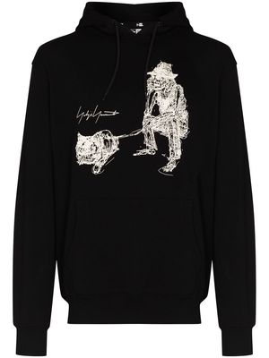Yohji Yamamoto x New Era graphic-print hoodie - Black