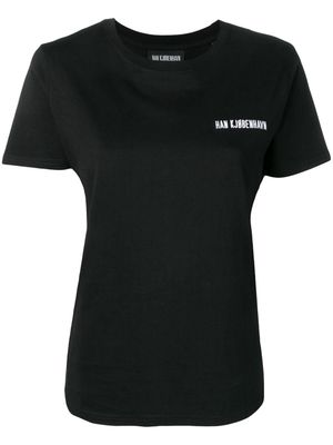 Han Kjøbenhavn embroidered logo T-shirt - Black