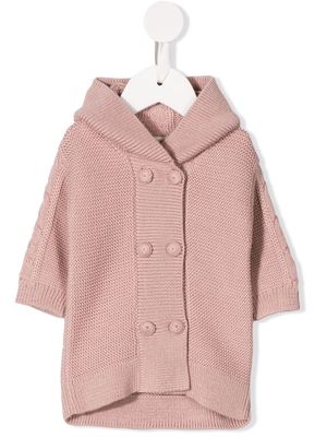 Cashmirino hooded knit jacket - Pink
