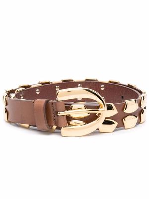 Alberta Ferretti stud-embellished belt - Brown