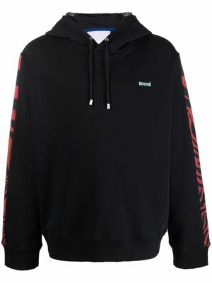 Koché embroidered-logo hoodie - Black
