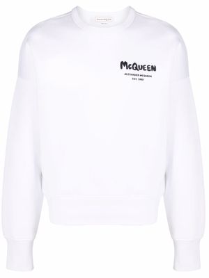 Alexander McQueen logo-printed sweatshirt - White