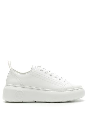 Armani Exchange platform low-top sneakers - White