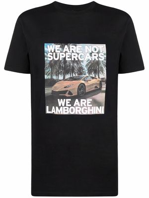 Automobili Lamborghini graphic-print cotton T-shirt - Black