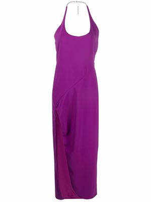 The Attico Corine side-slit gown - Purple