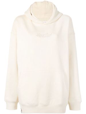 izzue photograph-print cotton hoodie - Neutrals