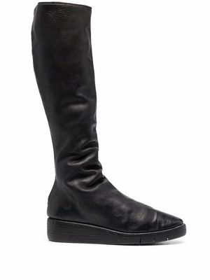 Guidi platform knee boots - Black