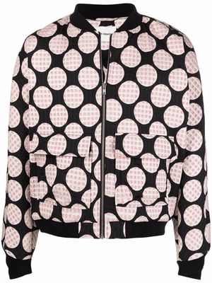 HENRIK VIBSKOV geometric-patterned bomber jacket - Black