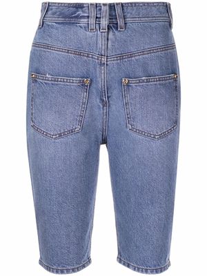 Balmain back-to-front denim shorts - Blue