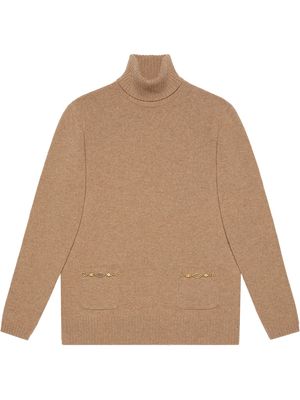 Gucci Interlocking G knitted turtleneck jumper - Neutrals
