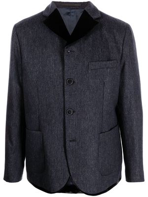 Giorgio Armani single-breasted cashmere blazer - Blue