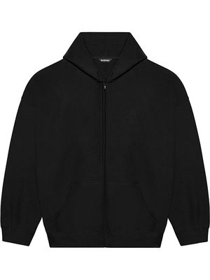 Balenciaga zip-up cotton hoodie - Black