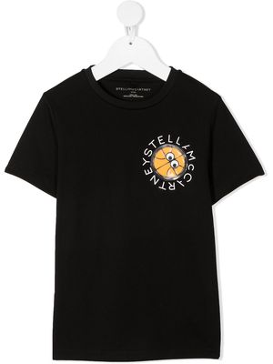Stella McCartney Kids logo-print short-sleeve T-shirt - Black