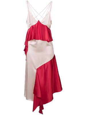 Each X Other ruffled asymmetric dress - Red