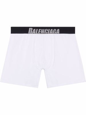 Balenciaga logo-waistband boxer briefs - White