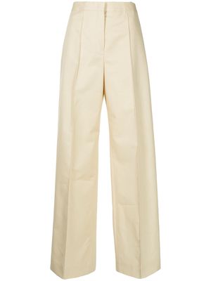 Jil Sander high-waist wide-leg trousers - White