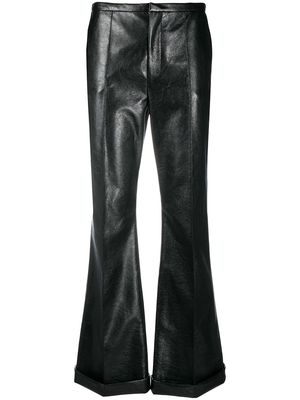 Philosophy Di Lorenzo Serafini high-rise coated kick-flare trousers - Black