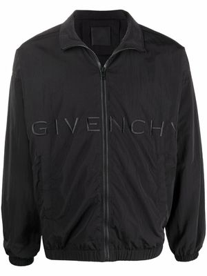 Givenchy embroidered-logo zip-fastening jacket - Black