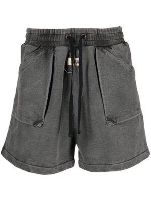 VAL KRISTOPHER washed track shorts - Grey