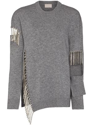 Christopher Kane cut-out cup chain jumper - Grey