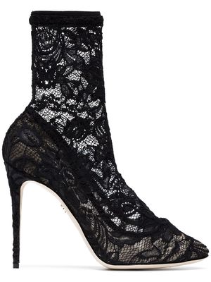 Dolce & Gabbana 105 lace ankle boots - Black