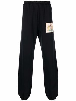 Liberal Youth Ministry logo-patch track pants - Black