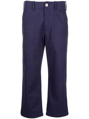 Jejia cropped flared cotton trousers - Blue