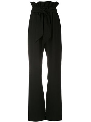 Olympiah Laurier paperbag waist trousers - Black