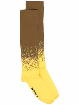 Sunnei tie-dye knit socks - Yellow