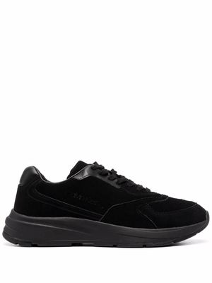 Calvin Klein suede low-top lace-up sneakers - Black