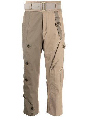 JUST IN XX decorative-button trousers - Green
