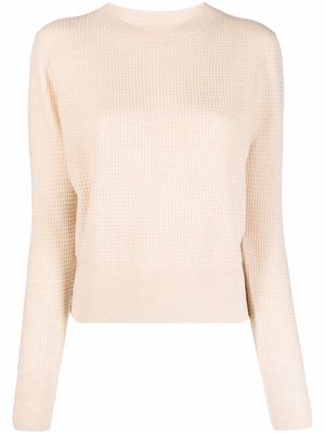 BOSS waffle-knit jumper - Neutrals