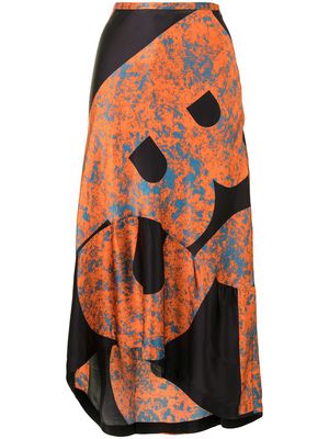 colville abstract high-low skirt - Orange